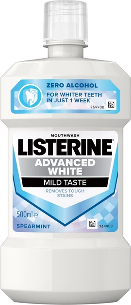Ополіскувач для ротової порожнини Listerine Advanced White 500 мл (3574661491875) - зображення 1