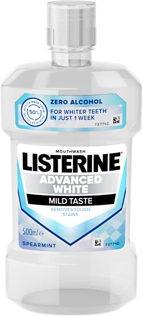 Ополіскувач для ротової порожнини Listerine Advanced White 500 мл (3574661491875) - зображення 2