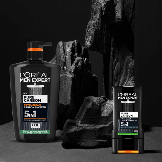 Гель для душу L'Oreal Paris Men Expert 5in1 Total Clean 1 л (3600524121815) - зображення 2