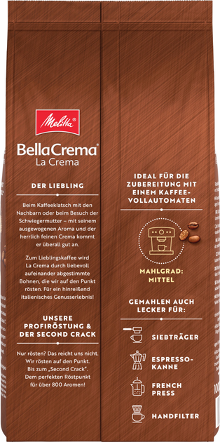 Kawa ziarnista Melitta Bella Crema LaCrema 1 kg (4002720008102) - obraz 3