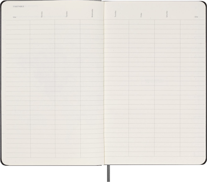 Dziennik tygodniowy Moleskine z miejscem na datę 13 x 21 cm 144 strony czarny (8056598857122) - obraz 8