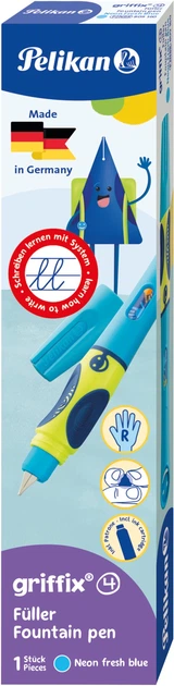 Ручка перова навчальна Pelikan Griffix Neon Fresh Blue Синя (4012700809162) - зображення 3