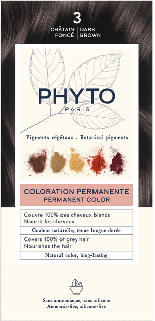 Krem-farba Phyto Color № 3 Dark Brown (3338221002525) - obraz 1