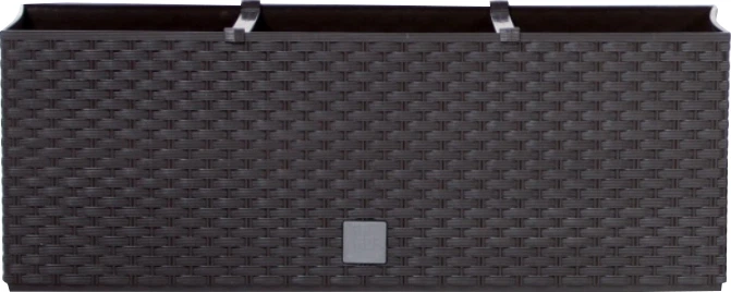 Skrzynka balkonowa Prosperplast Rato brązowa z wkładem 60 x 25 cm (73962-440) (5905197795164) - obraz 1
