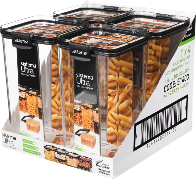 Pojemnik do przechowywania Sistema Ultra produktów sypkich 1.3 l (51403) (9414202514035) - obraz 3