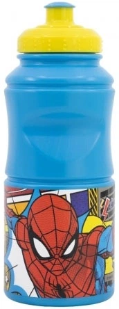 Пляшка дитяча спортивна Stor Spiderman Midnight Flyer з кришкою 380 мл (74755) (8412497747559) - зображення 1