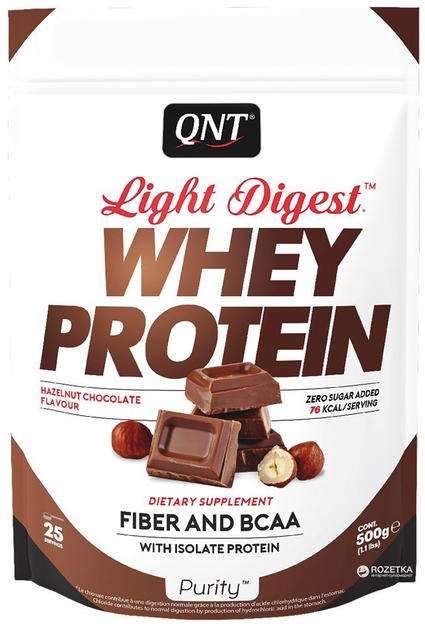 Протеин QNT Light Digest Whey Protein 500 г Орех/шоколад (5425002407797 ...