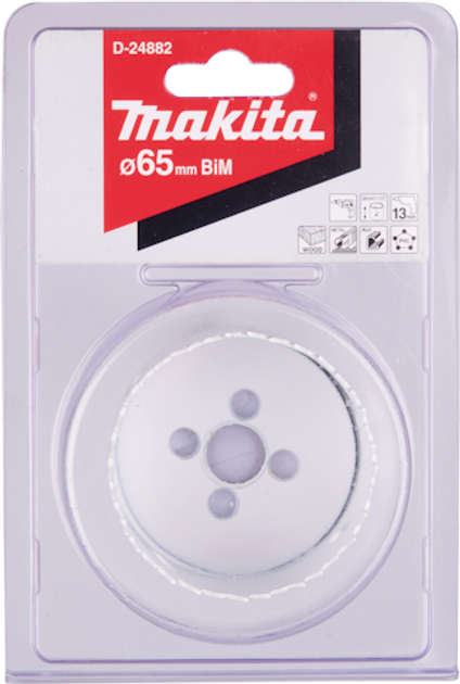 Otwornica bi-metalowa Makita 65 mm D-24882 (88381334785) - obraz 1