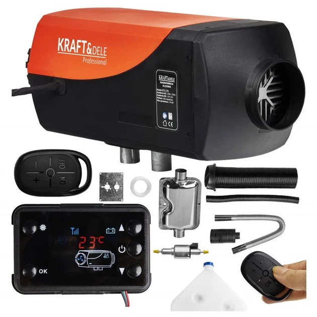 Дизельний обігрівач WEBASTO 8 кВт Kraft&Dele KD11781 з дисплеєм, пультом ДК та термостатом - изображение 10