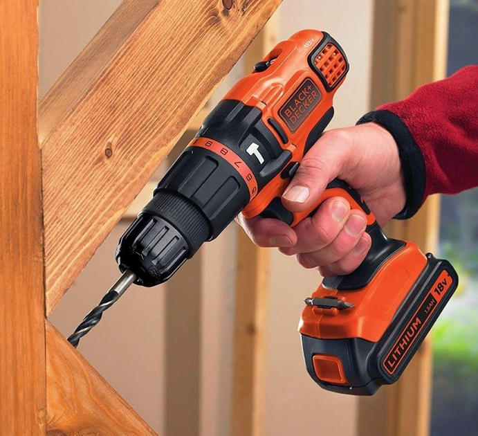 Дриль-шурупокрут ударний акумуляторний Black+Decker BDCH188N без акумулятора та зарядного пристрою - зображення 5