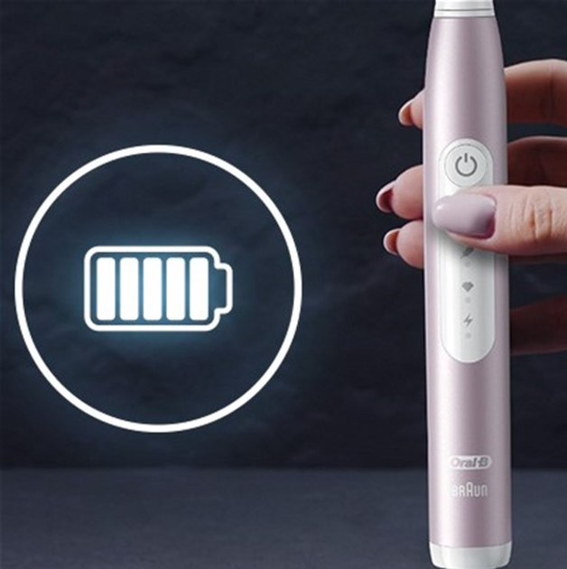 Набір електричних зубних щіток Oral-B Pulsonic Slim Luxe 4900 Чорна/Рожева - зображення 7
