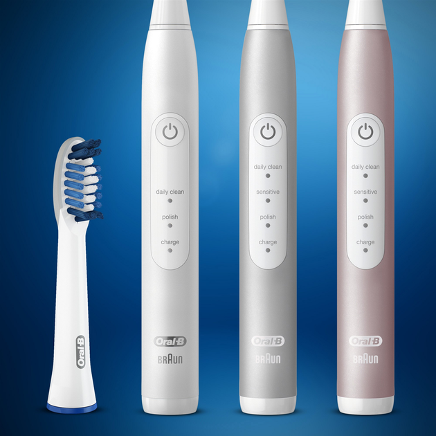 Набір електричних зубних щіток Oral-B Pulsonic Slim Luxe 4900 Чорна/Рожева - зображення 11