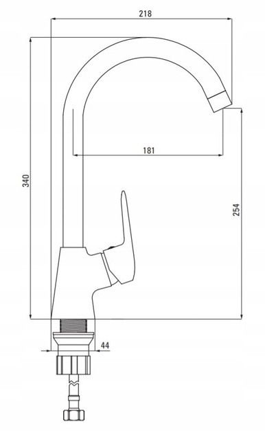 Zlewozmywak granitowy Deante Corio 670x440x175 mm (ZRCB2113) z baterią Boro BMO_N62M - obraz 3