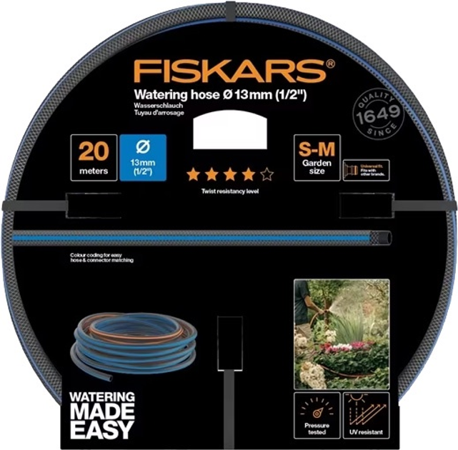 Садовий шланг Fiskars 1/2" (13 мм) 20 м Q4 (1027104_Fis) - зображення 1