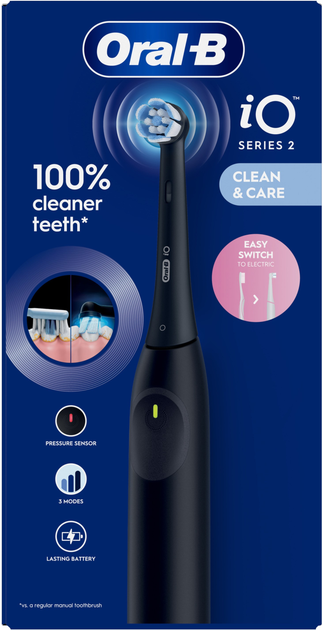 Електрична зубна щітка Oral-B iO 2 Black - зображення 2