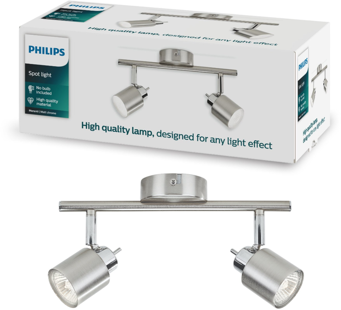 Спотовий світильник Philips Meranti bar/tube Нікель 2x35W (915005222201) - зображення 3