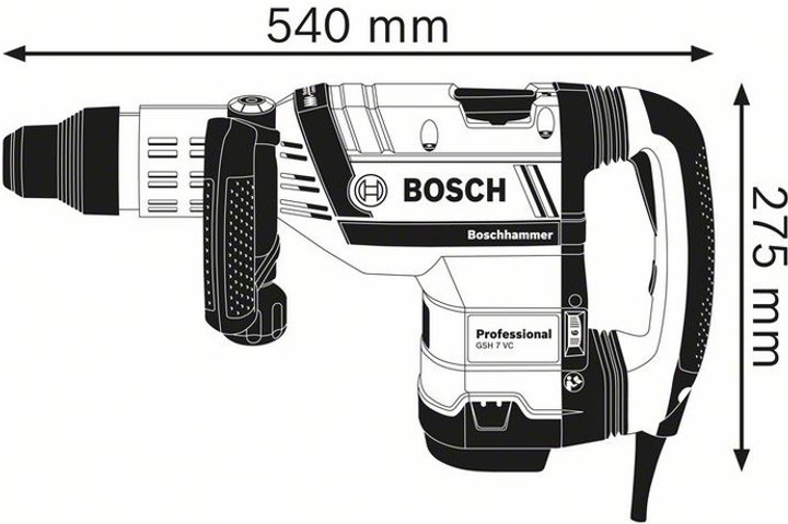 Młot wyburzeniowy Bosch Professional Heavy Duty GSH 7 VC (0611322000) - obraz 7
