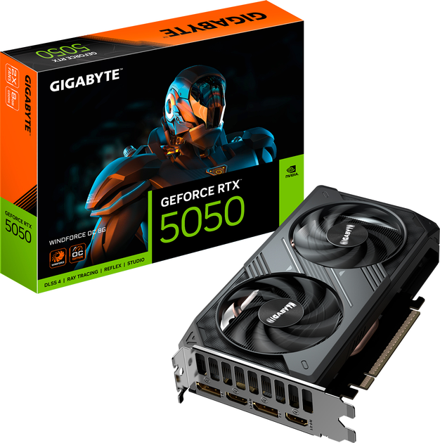 Відеокарта Gigabyte PCI-Ex GeForce RTX 5050 WINDFORCE OC 8G 8GB GDDR6 (128bit) (2587/20000) (2 x HDMI, 2 x DisplayPort) (GV-N5050WF2OC-8GD) - зображення 10