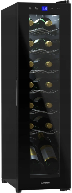 Lodówka na wino Klarstein Shiraz 14 Slim Uno Czarna (10045300) - obraz 1