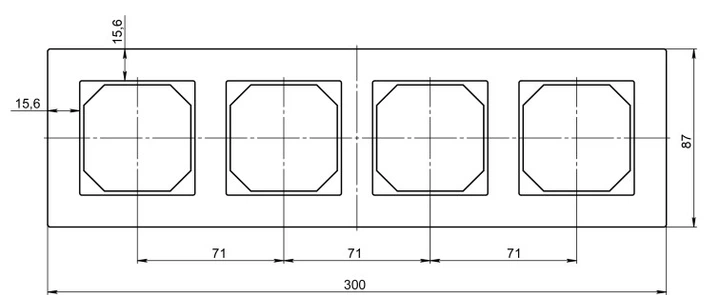 Рамка четверна Liregus Epsilon White matted glass (K14-245-04 E/WG) - зображення 2