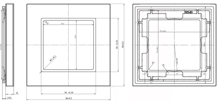 Рамка одинарна Liregus Epsilon Black matted glass (K14-245-01 E/BG) - зображення 2