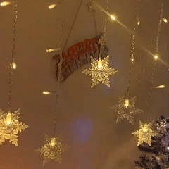 Новогодняя LED-гирлянда "Снежинки", 3 метра, теплый свет, на батарейках - Фото 3 Новогодняя LED-гирлянда "Снежинки", 3 метра, теплый свет, на батарейках - изображение 3