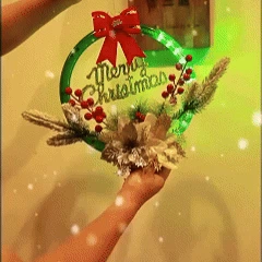 Светодиодный Рождественский Венок Merry Christmas - Фото 3 Светодиодный Рождественский Венок Merry Christmas - изображение 3