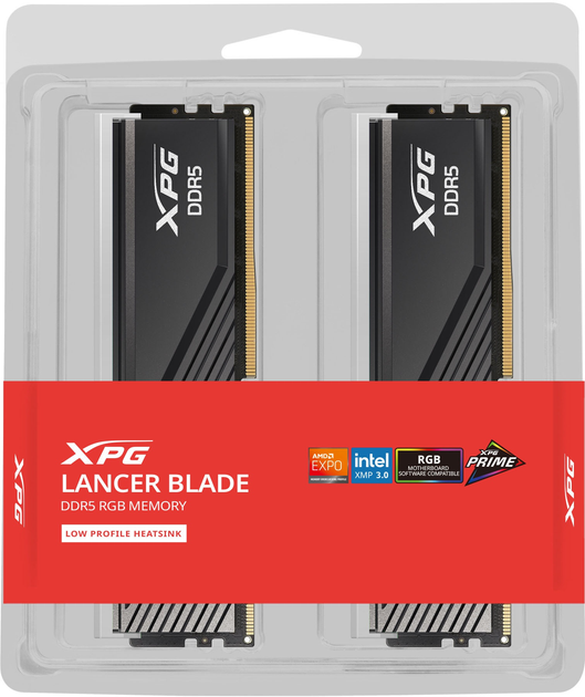 Pamięć RAM ADATA DDR5-6000 32768MB PC5-48000 (Kit of 2x16384) Lancer Blade RGB Black (4711658150189) - obraz 4