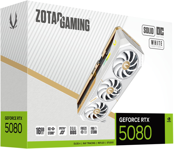 Karta graficzna Zotac PCI-Ex GeForce RTX 5080 SOLID OC White Edition 16GB GDDR7 (256bit) (2640/30000) (HDMI, 3 x DisplayPort) (ZT-B50800Q-10P) - obraz 7