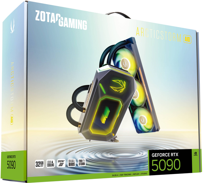 Karta graficzna Zotac PCI-Ex GeForce RTX 5090 ARCTICSTORM AIO 32GB GDDR7 (512bit) (2437/28000) (HDMI, 3 x DisplayPort) (ZT-B50900K-30P) - obraz 7