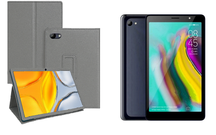 Чехол-подставка CRAYTON для Tecno Tab 7 P704a – стиль, защита и ручная сборка, цвет Серый тм - Фото 1 Чехол-подставка CRAYTON для Tecno Tab 7 P704a – стиль, защита и ручная сборка, цвет Серый тм - изображение 1