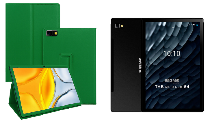 Чехол-подставка CRAYTON для Sigma mobile Tab A1010 4G, Tab A1010 Neo – стиль, защита и ручная сборка, цвет Зеленый тм - Фото 1 Чехол-подставка CRAYTON для Sigma mobile Tab A1010 4G, Tab A1010 Neo – стиль, защита и ручная сборка, цвет Зеленый тм - изображение 1