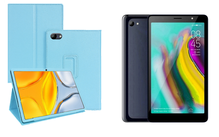 Чехол-подставка CRAYTON для Tecno Tab 7 P704a – стиль, защита и ручная сборка, цвет Голубой - Фото 1 Чехол-подставка CRAYTON для Tecno Tab 7 P704a – стиль, защита и ручная сборка, цвет Голубой - изображение 1