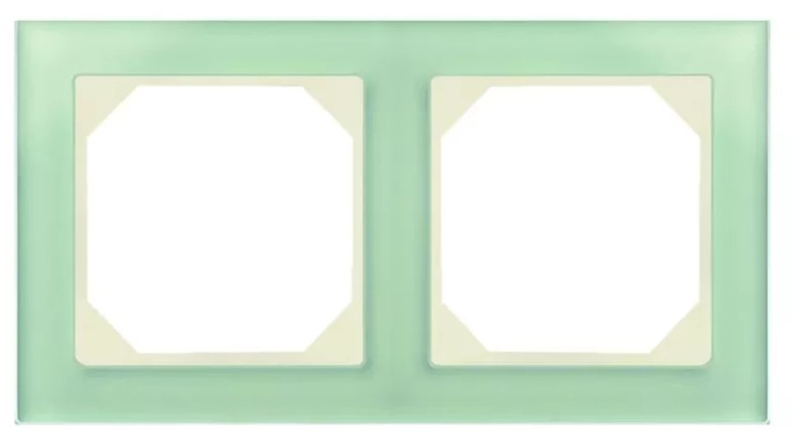 Рамка подвійна Liregus Epsilon Natural matted glass (K14-245-02 E/NG) - зображення 1
