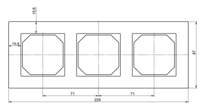 Рамка потрійна Liregus Epsilon Natural matted glass (K14-245-03 E/NG) - зображення 2