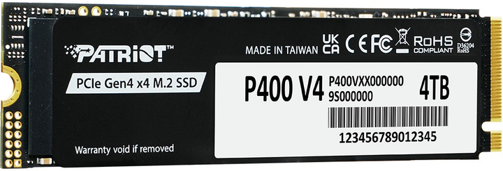 Dysk SSD Patriot P400 V4 4TB M.2 2280 NVMe PCIe 4.0 x4 TLC (P400VP4TBM28H) - obraz 2