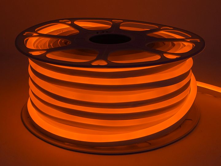 Світлодіодний неон 1 м AVT SMD2835 120 LED 8х16 мм 12В 8Вт IP65 помаранчевий - зображення 2