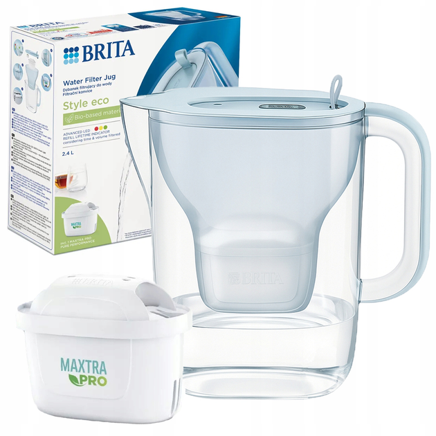 Dzbanek filtrujący Brita Style eco LED Mxpro Niebieski (1052807) - obraz 1