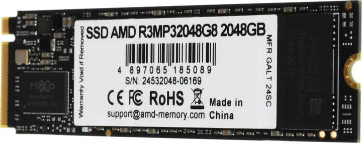 SSD диск AMD Radeon R3 2TB M.2 2280 NVMe PCIe 3.0 x4 3D NAND TLC (R3MP32048G8) - зображення 2