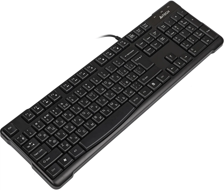 Клавіатура A4Tech KR-750 Ukr Black - Фото 2 Клавіатура A4Tech KR-750 Ukr Black - зображення 2