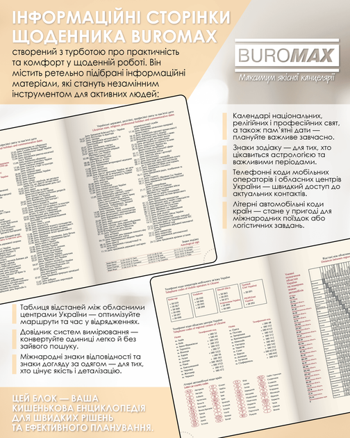 Ежедневник датированный Buromax Pandora из искусственной кожи А5 336 страниц Мятный (BM.21141-38) - изображение 4
