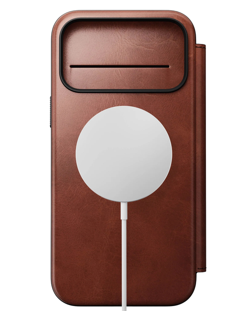 Кожаный чехол-книжка Nomad Modern Folio Horween Olde Dublin для iPhone 17 Pro - Фото 5 Кожаный чехол-книжка Nomad Modern Folio Horween Olde Dublin для iPhone 17 Pro - изображение 5