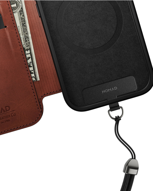 Кожаный чехол-книжка Nomad Modern Folio Horween Olde Dublin для iPhone 17 Pro - Фото 13 Кожаный чехол-книжка Nomad Modern Folio Horween Olde Dublin для iPhone 17 Pro - изображение 13