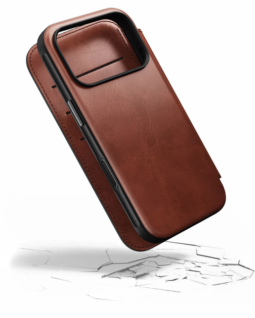 Кожаный чехол-книжка Nomad Modern Folio Horween Olde Dublin для iPhone 17 Pro - Фото 9 Кожаный чехол-книжка Nomad Modern Folio Horween Olde Dublin для iPhone 17 Pro - изображение 9