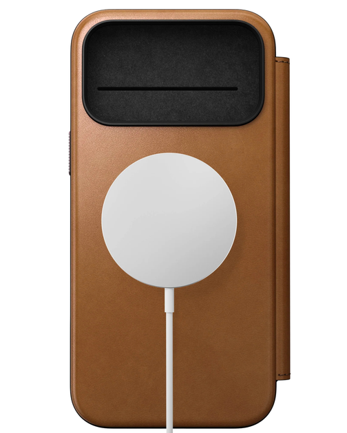 Кожаный чехол-книжка Nomad Modern Folio English Tan для iPhone 17 Pro - изображение 6