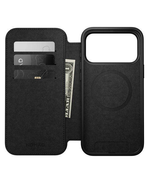 Кожаный чехол-книжка Nomad Modern Folio English Tan для iPhone 17 Pro - изображение 11