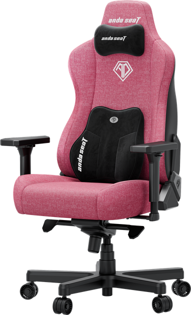 Fotel gamingowy Anda Seat Kaiser 3E XL Pink Fabric (AD23YC-XL-09-P-CF-P01) - obraz 3