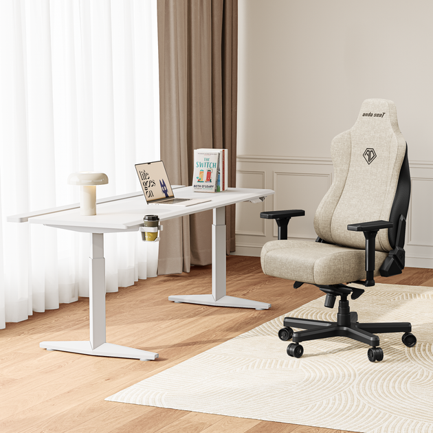 Fotel gamingowy Anda Seat Kaiser 3E XL Beige Fabric (AD23YC-XL-09-I-CF-I01) - obraz 9