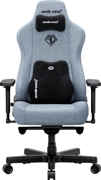 Fotel gamingowy Anda Seat Kaiser 3E XL Gray Blue Fabric (AD23YC-XL-09-T-CF-T01) - obraz 1
