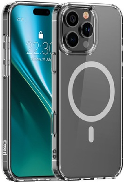 Etui plecki Etteri Color Mag do Apple iPhone 16 Pro Max Grey (GSM190929) - obraz 4